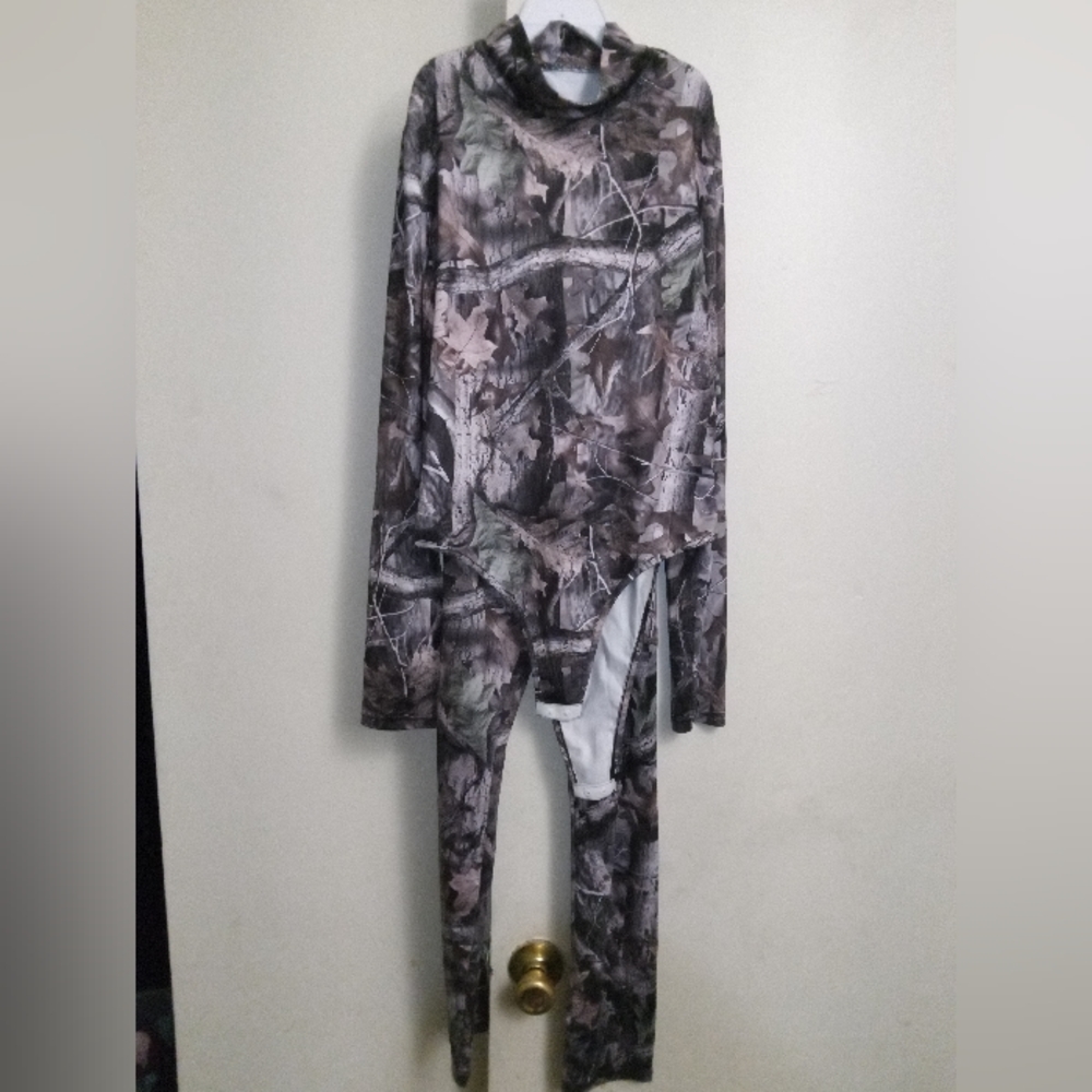 Woods print 2 piece body suit
